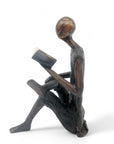 Bronze assis à poser 55 cm noir n°1 Bronzes d'Afrique