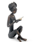 Bronze assis à poser 55 cm noir n°2 Bronzes d'Afrique