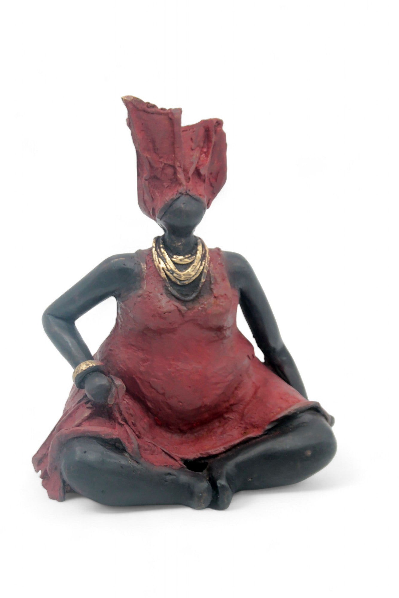 Bronze Big Mama 20 cm rouge n°2 Bronzes d'Afrique