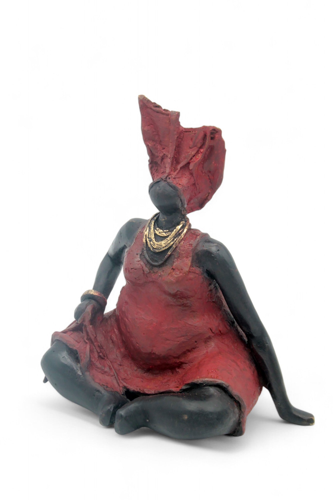 Bronze Big Mama 20 cm rouge n°2 Bronzes d'Afrique