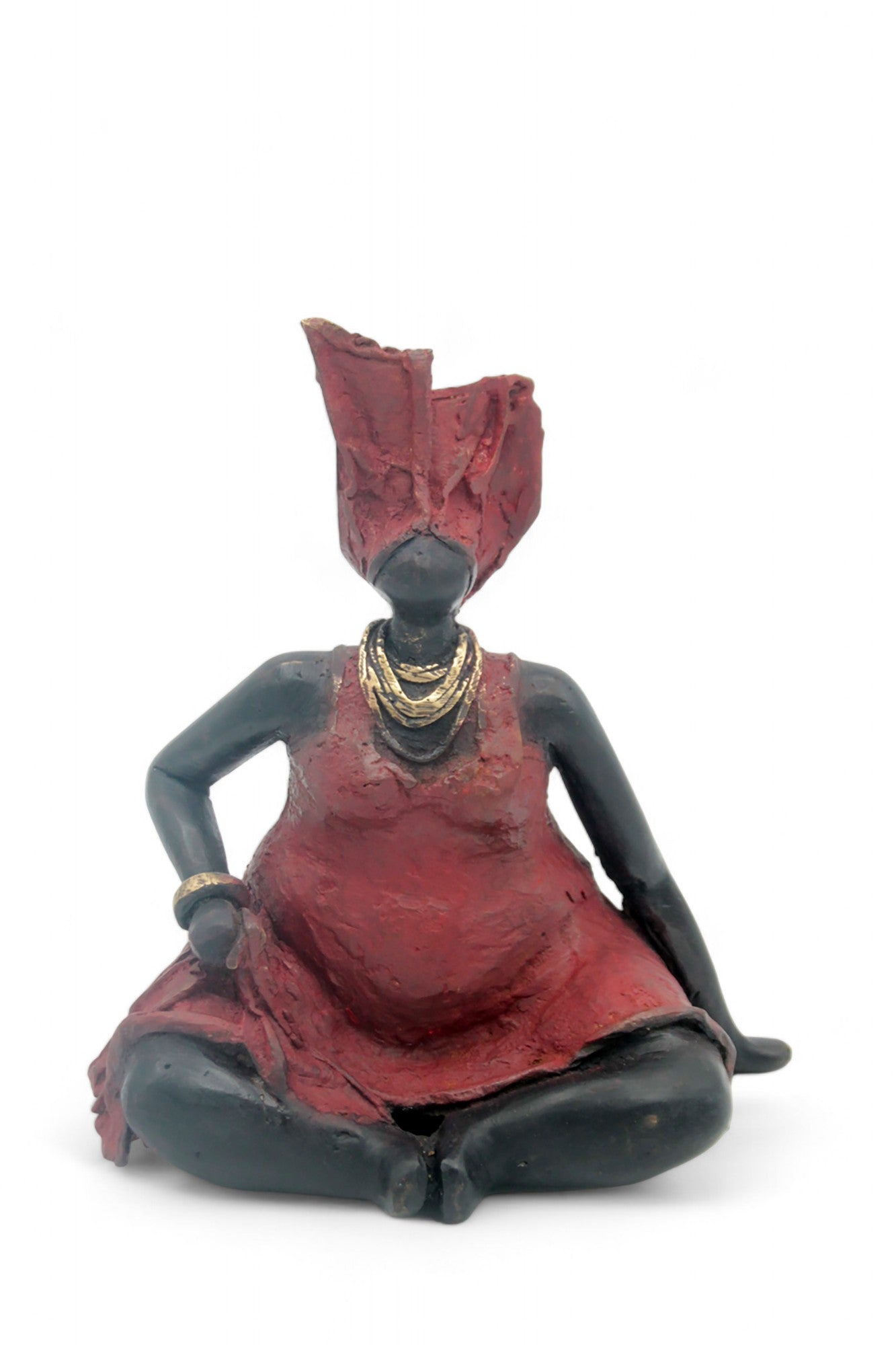 Bronze Big Mama 20 cm rouge n°2 Bronzes d'Afrique