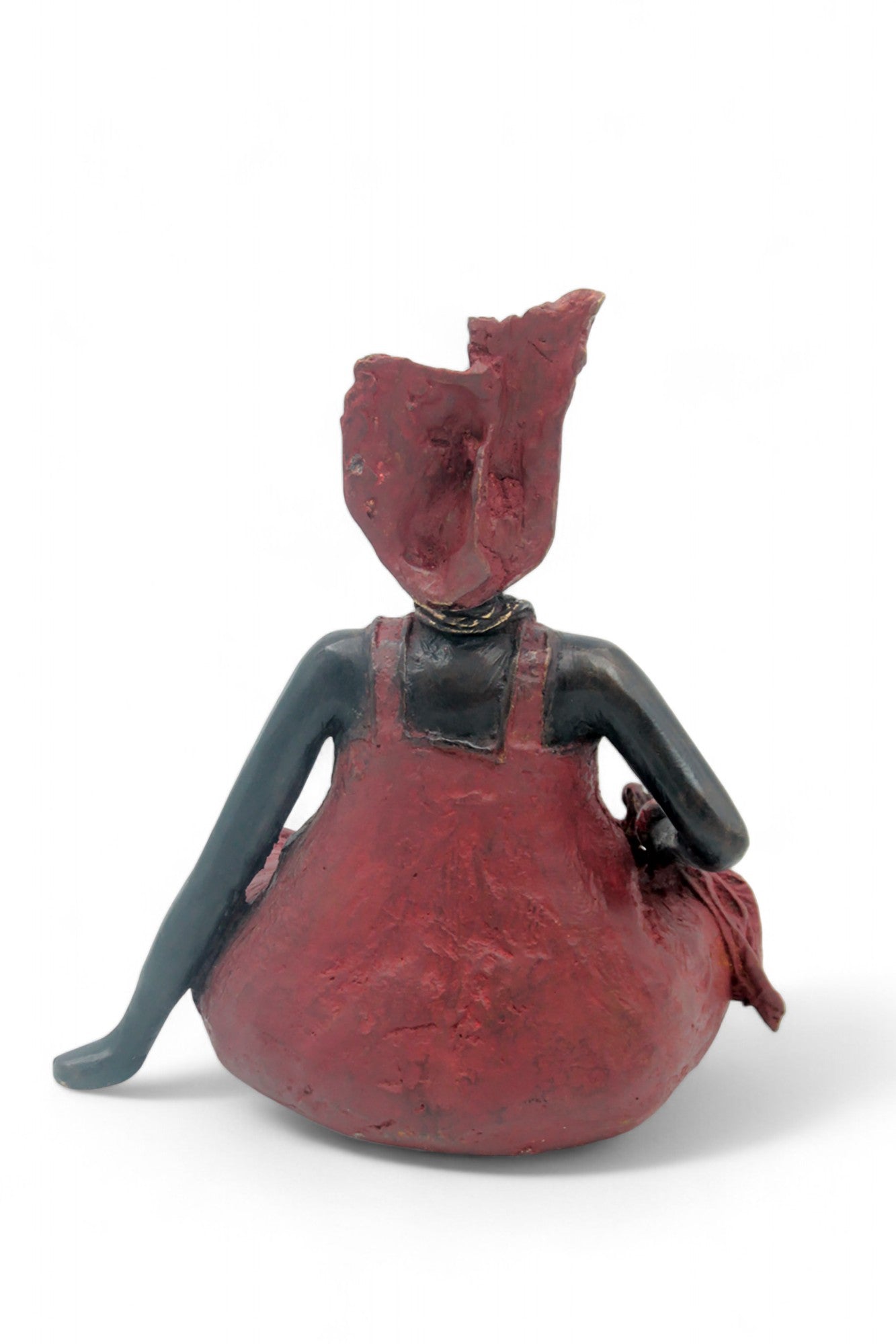 Bronze Big Mama 20 cm rouge n°2 Bronzes d'Afrique