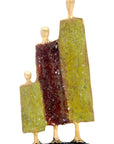 Famille 3 personnages marron & vert n°1 