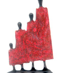 Famille 4 personnages rouge n°2 