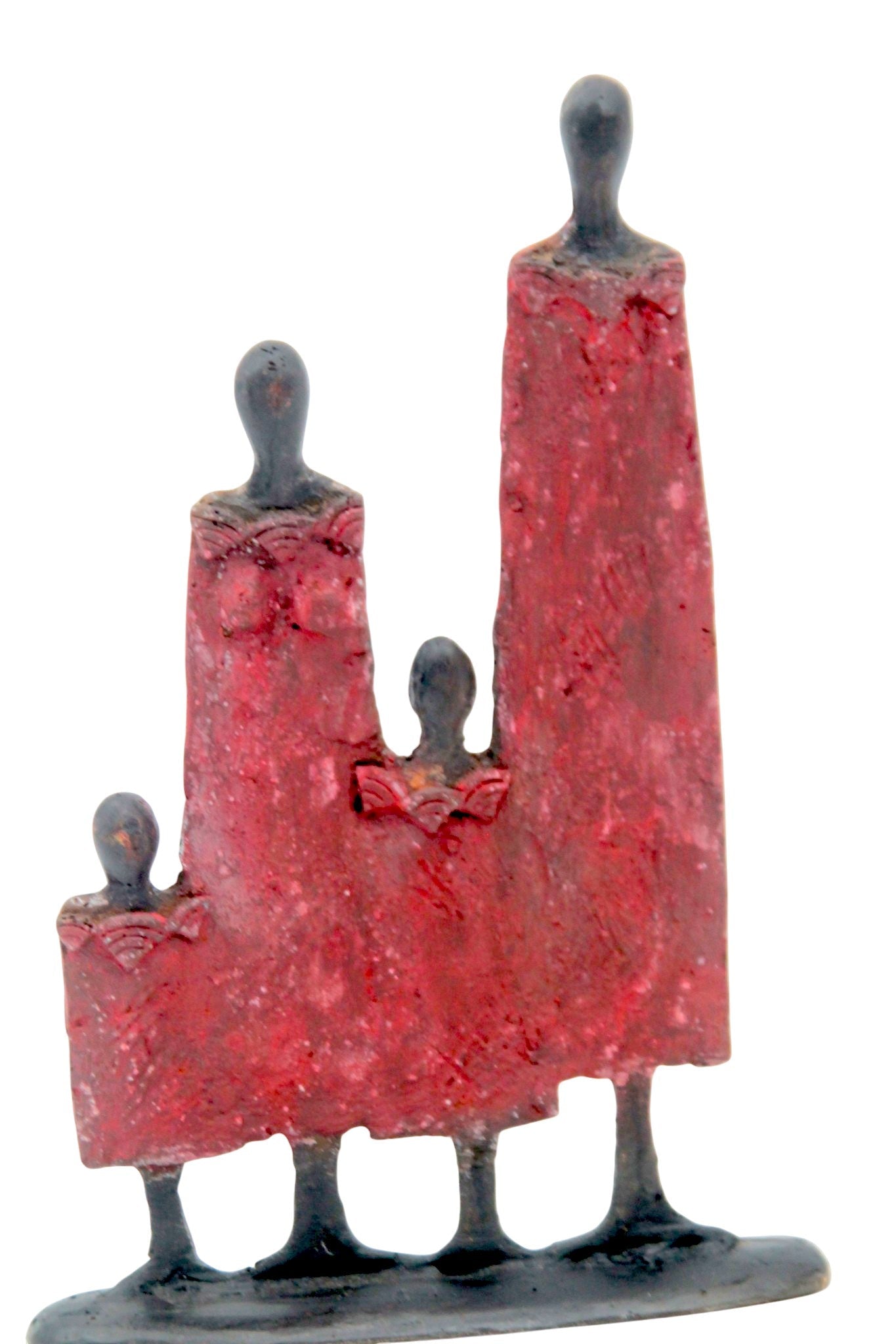 Famille 4 personnages rouge n°3 