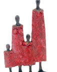 Famille 4 personnages rouge n°3 