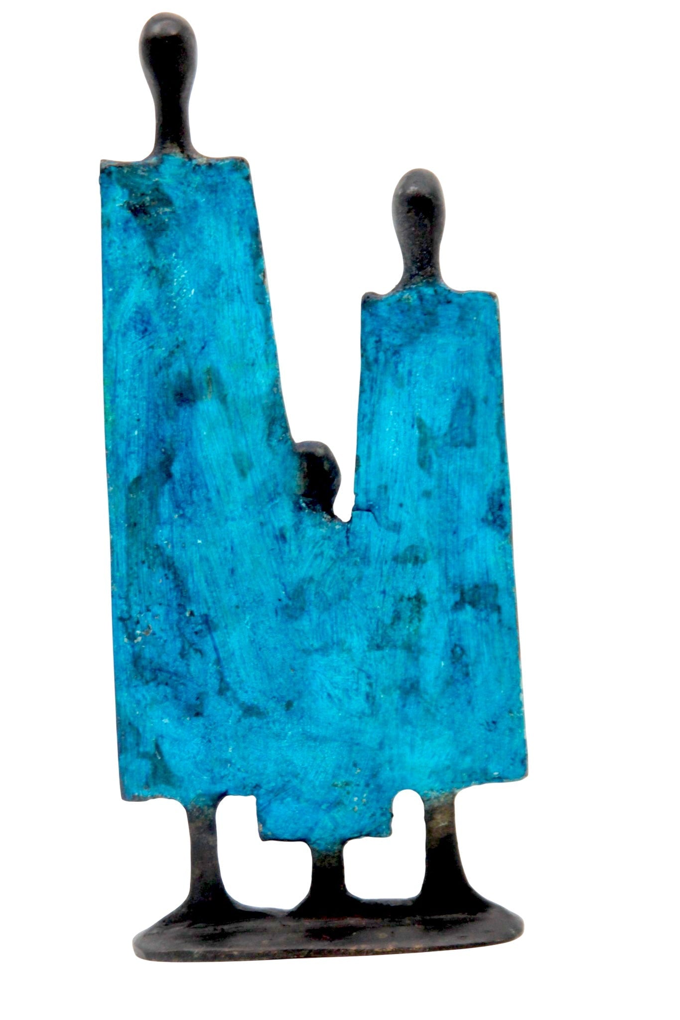 Famille 3 personnages bleu n°3 
