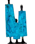 Famille 3 personnages bleu n°3 