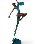 Bronze Issouf danseuse 70 cm bleu n°1 