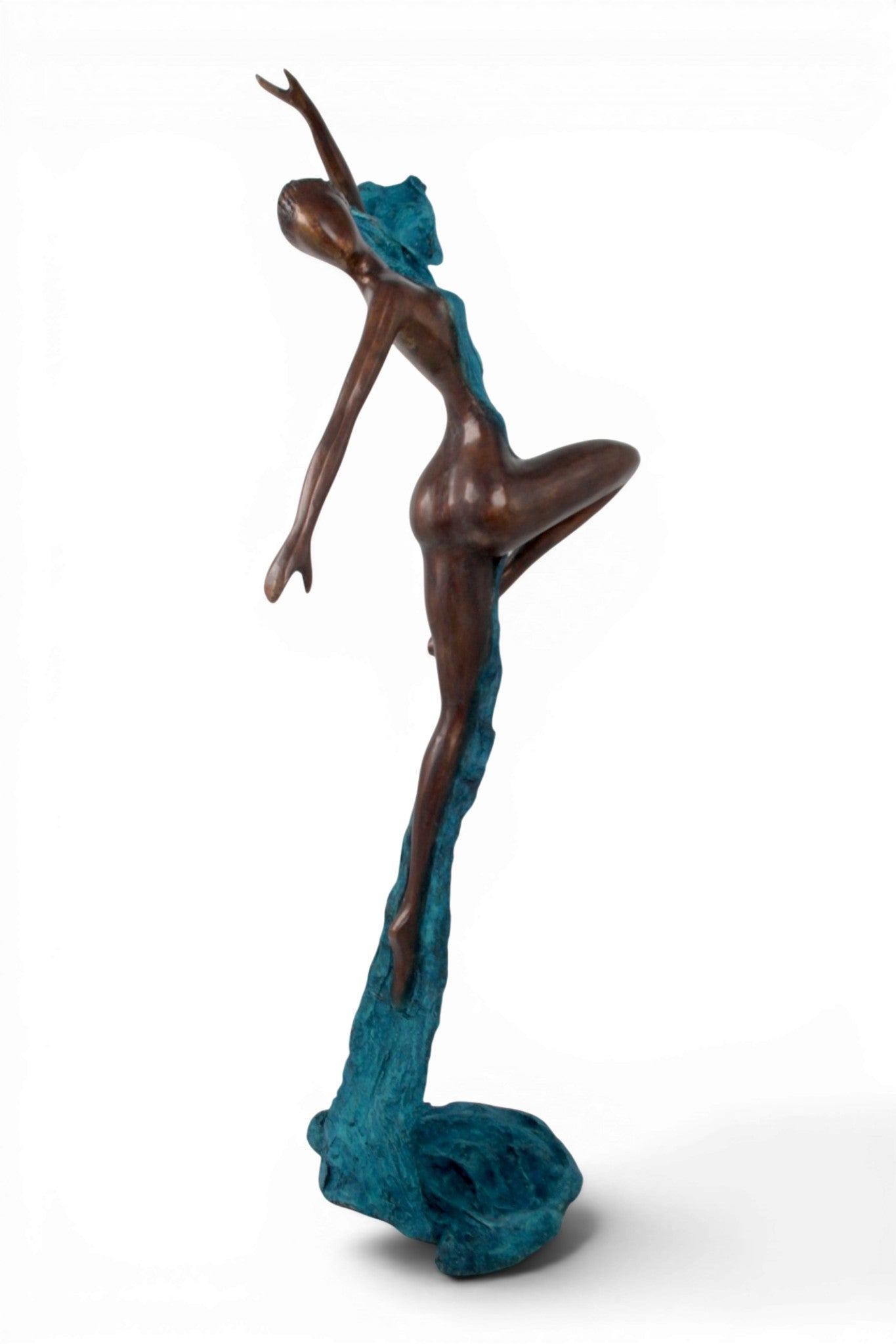 Bronze Issouf danseuse 70 cm bleu n°1 