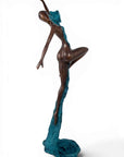 Bronze Issouf danseuse 70 cm bleu n°1 