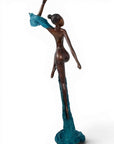 Bronze Issouf danseuse 70 cm bleu n°1 
