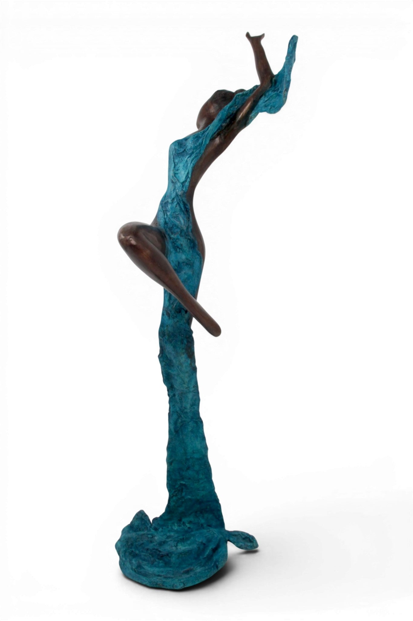 Bronze Issouf danseuse 70 cm bleu n°1 