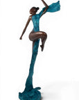 Bronze Issouf danseuse 70 cm bleu n°1 