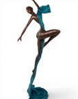 Bronze Issouf danseuse 70 cm bleu n°1 