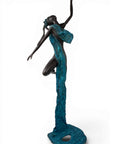 Bronze Issouf danseuse 70 cm bleu n°2 