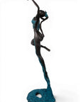 Bronze Issouf danseuse 70 cm bleu n°2 