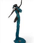 Bronze Issouf danseuse 70 cm bleu n°2 