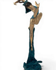 Bronze Issouf danseuse 70 cm bleu n°3 