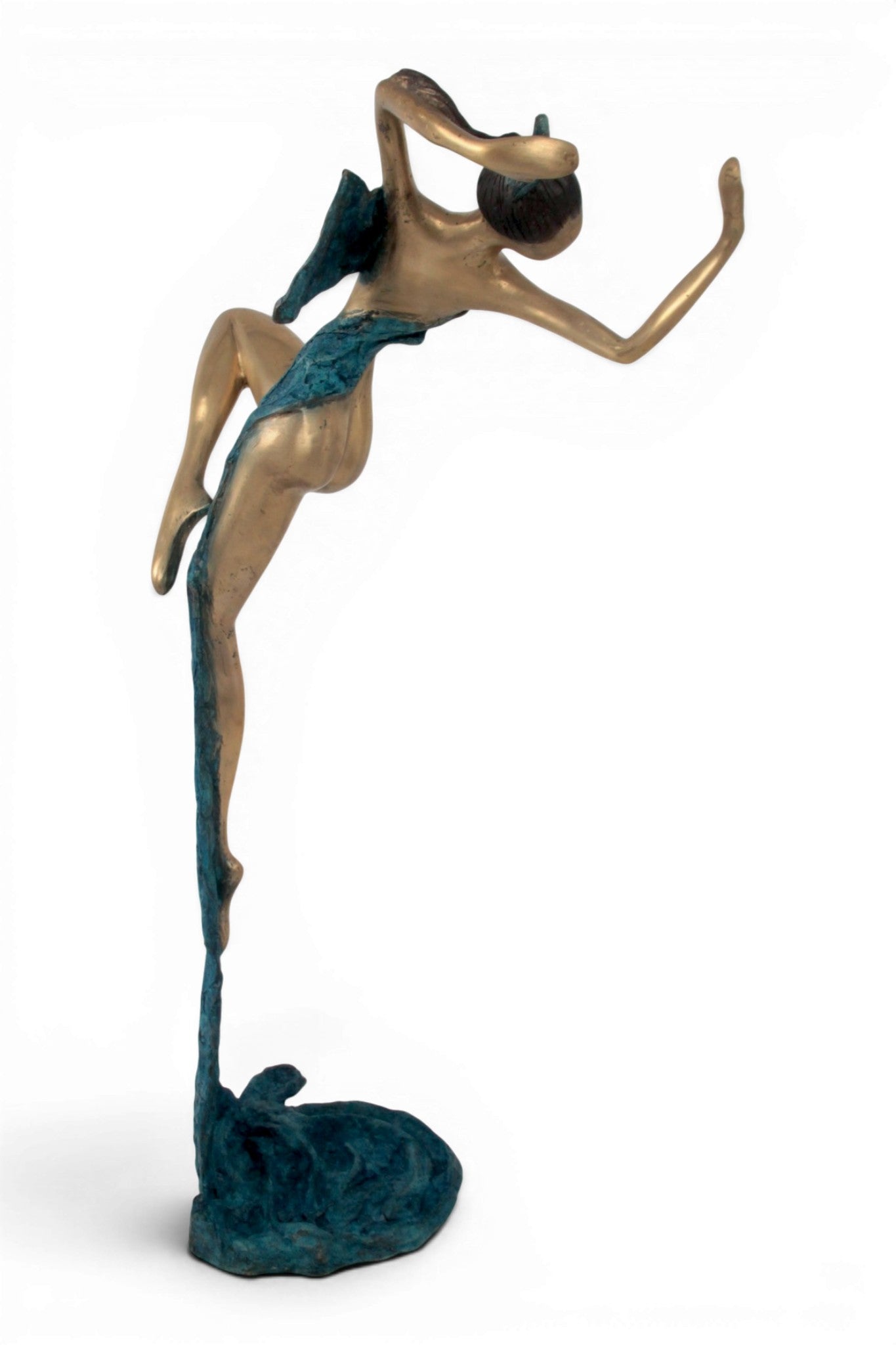 Bronze Issouf danseuse 70 cm bleu n°3 