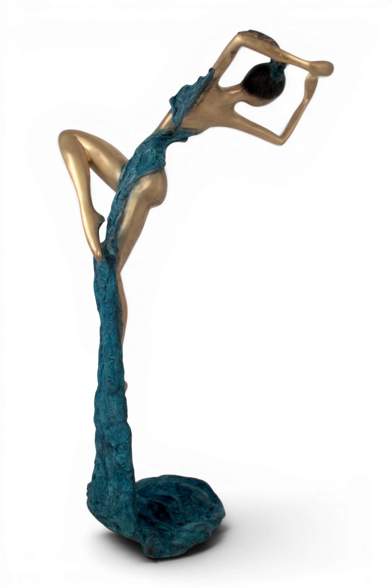 Bronze Issouf danseuse 70 cm bleu n°3 