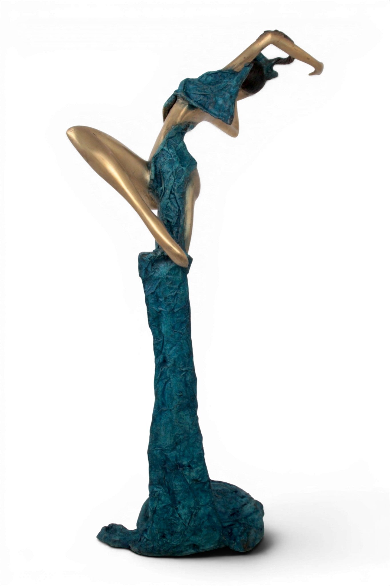 Bronze Issouf danseuse 70 cm bleu n°3 