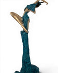 Bronze Issouf danseuse 70 cm bleu n°3 