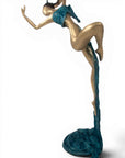 Bronze Issouf danseuse 70 cm bleu n°3 