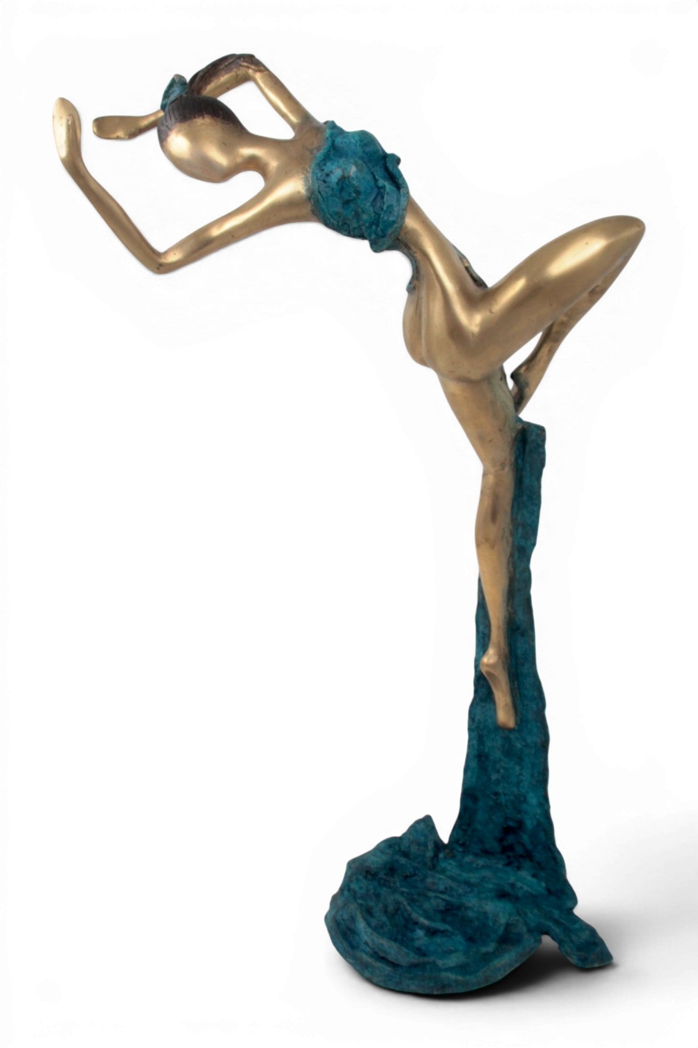 Bronze Issouf danseuse 70 cm bleu n°3 