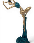 Bronze Issouf danseuse 70 cm bleu n°3 