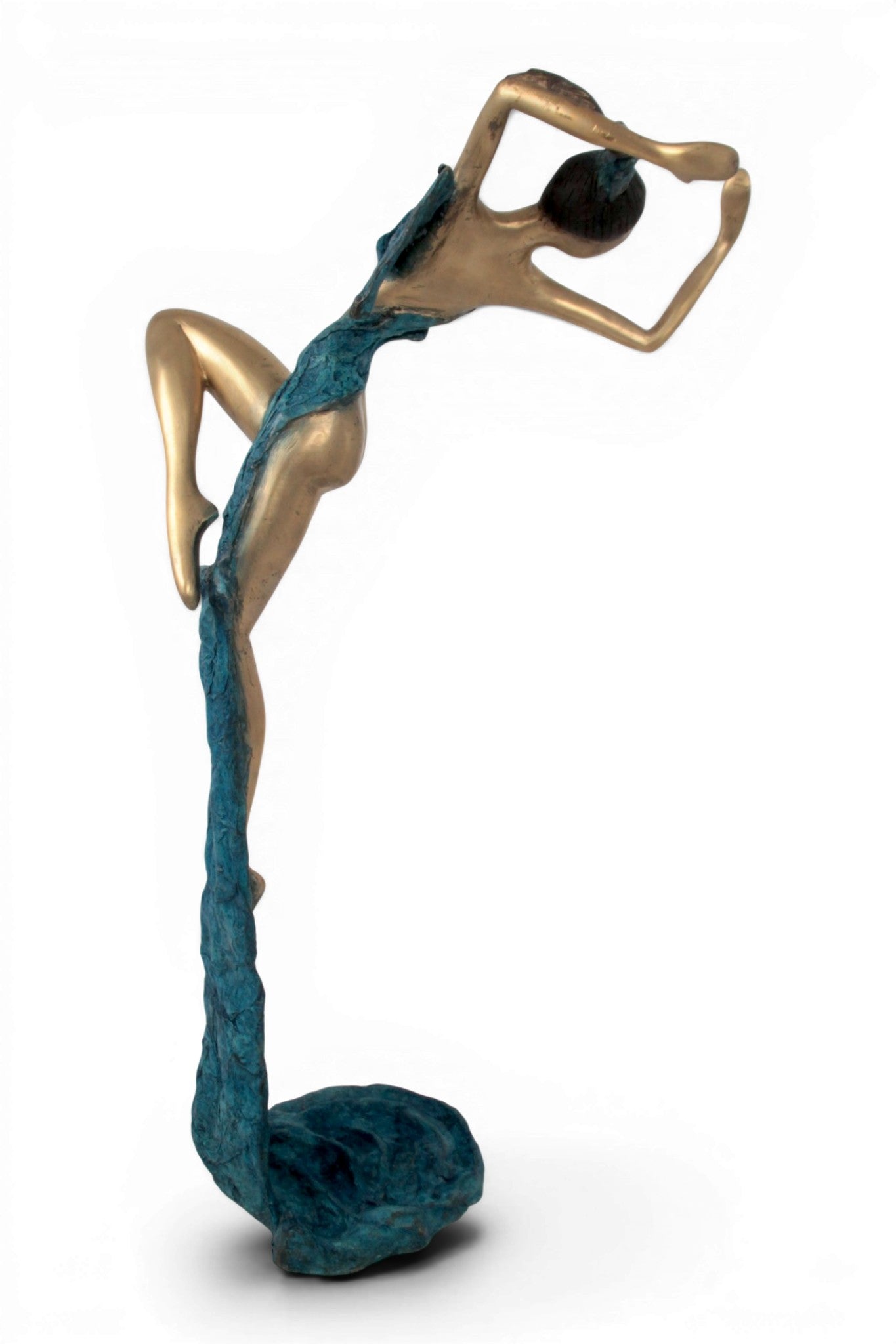 Bronze Issouf danseuse 70 cm bleu n°3 