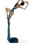 Bronze Issouf danseuse 70 cm bleu n°3 