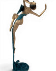 Bronze Issouf danseuse 70 cm bleu n°3 