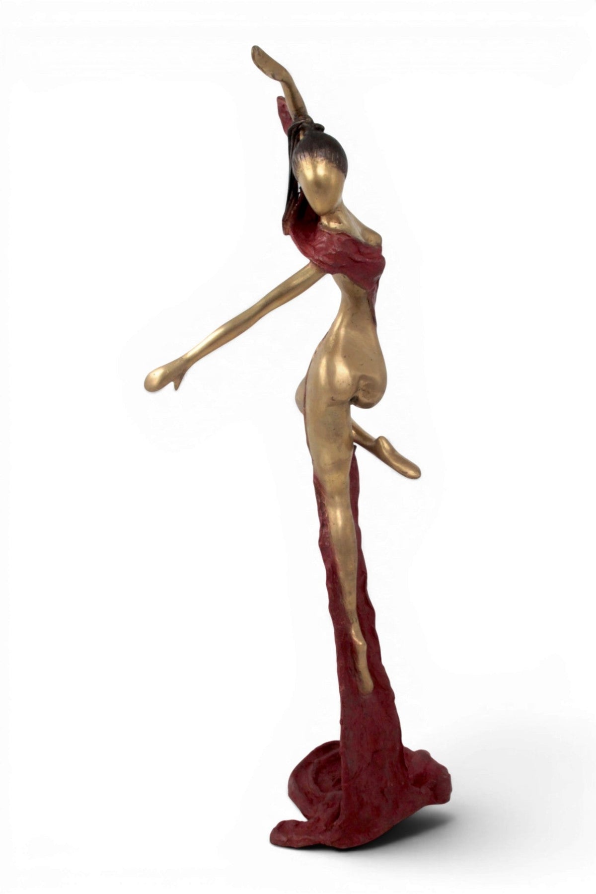 Bronze Issouf danseuse 70 cm rouge n°2 