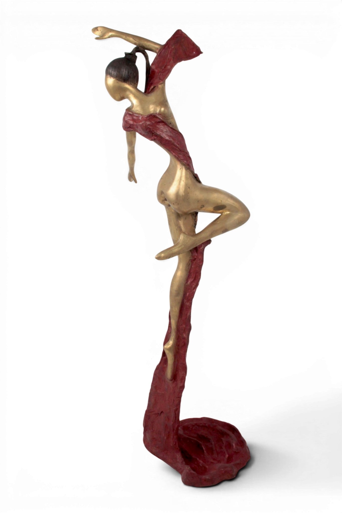 Bronze Issouf danseuse 70 cm rouge n°2 