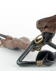 Bronze allongé 50 cm marron n°1 Bronzes d'Afrique