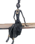 Bronze assis 40 cm noir n°2 Bronzes d'Afrique