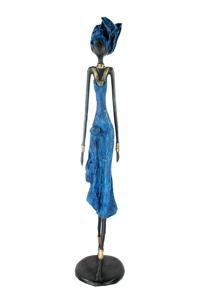 Bronze Issouf 80 cm bleu n°1 Bronzes d'Afrique