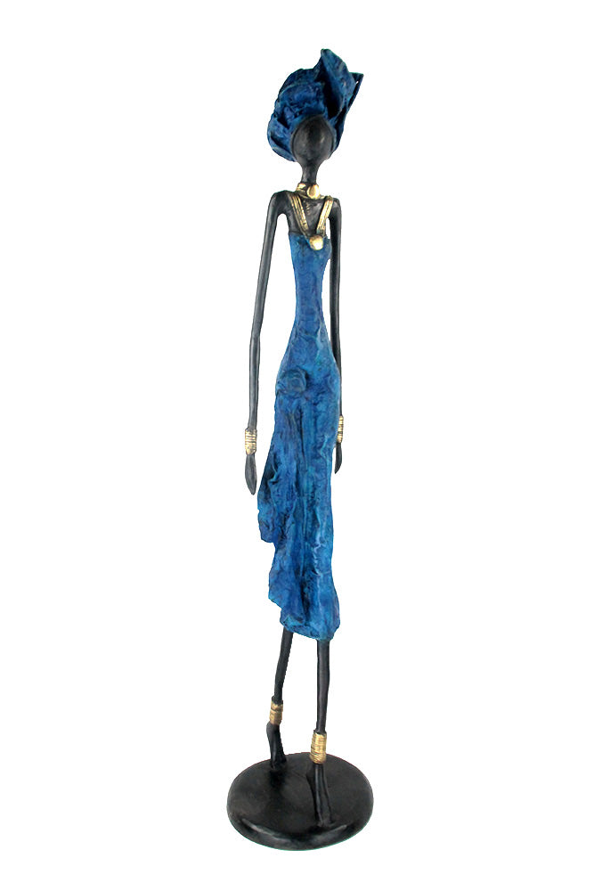 Bronze Issouf 80 cm bleu n°1 Bronzes d'Afrique