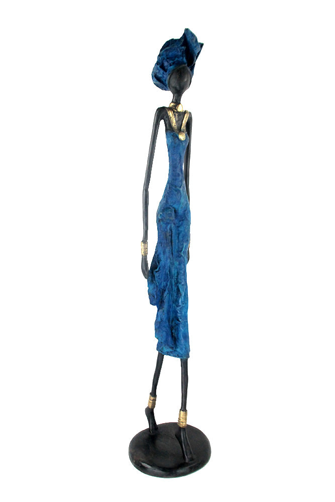 Bronze Issouf 80 cm bleu n°1 Bronzes d'Afrique