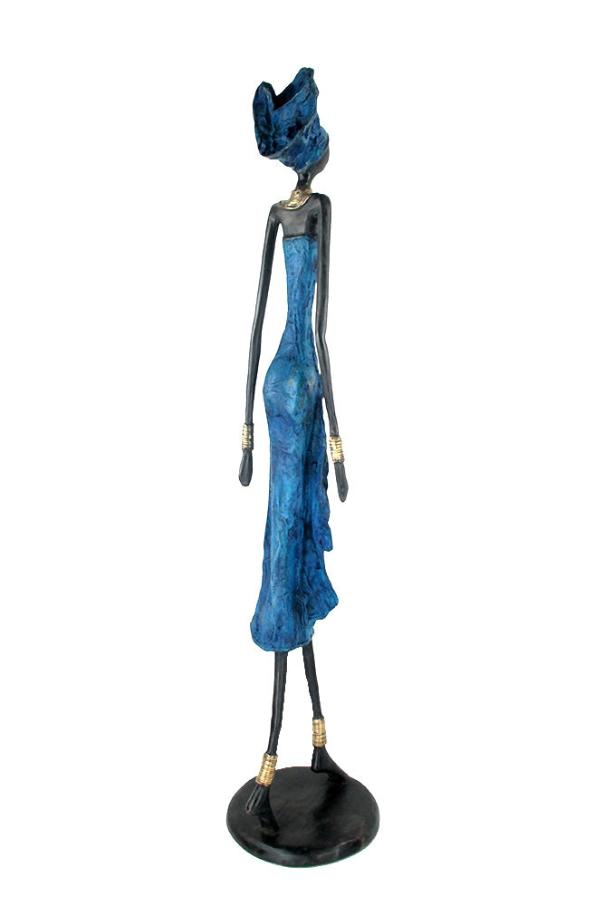 Bronze Issouf 80 cm bleu n°1 Bronzes d'Afrique