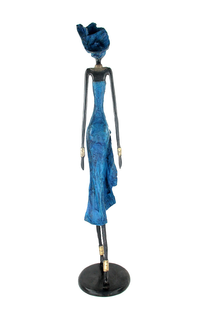 Bronze Issouf 80 cm bleu n°1 Bronzes d'Afrique