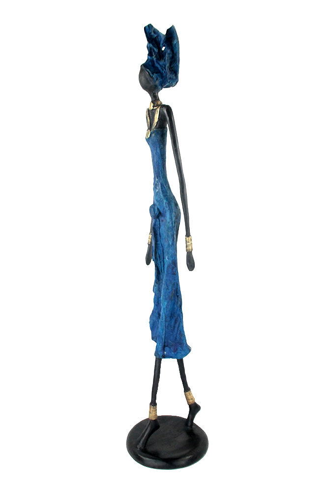Bronze Issouf 80 cm bleu n°1 Bronzes d'Afrique