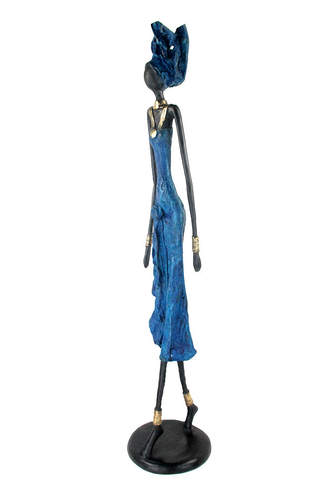 Bronze Issouf 80 cm bleu n°1 Bronzes d'Afrique