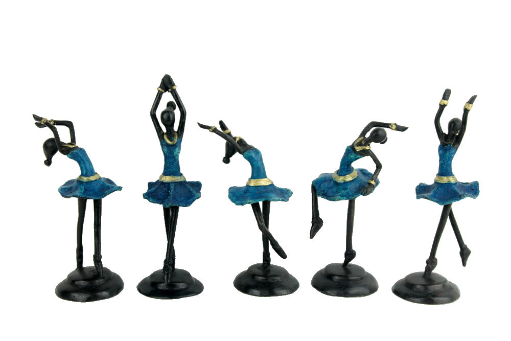 Ballerines 15 cm bleu n°5 Bronzes d'Afrique