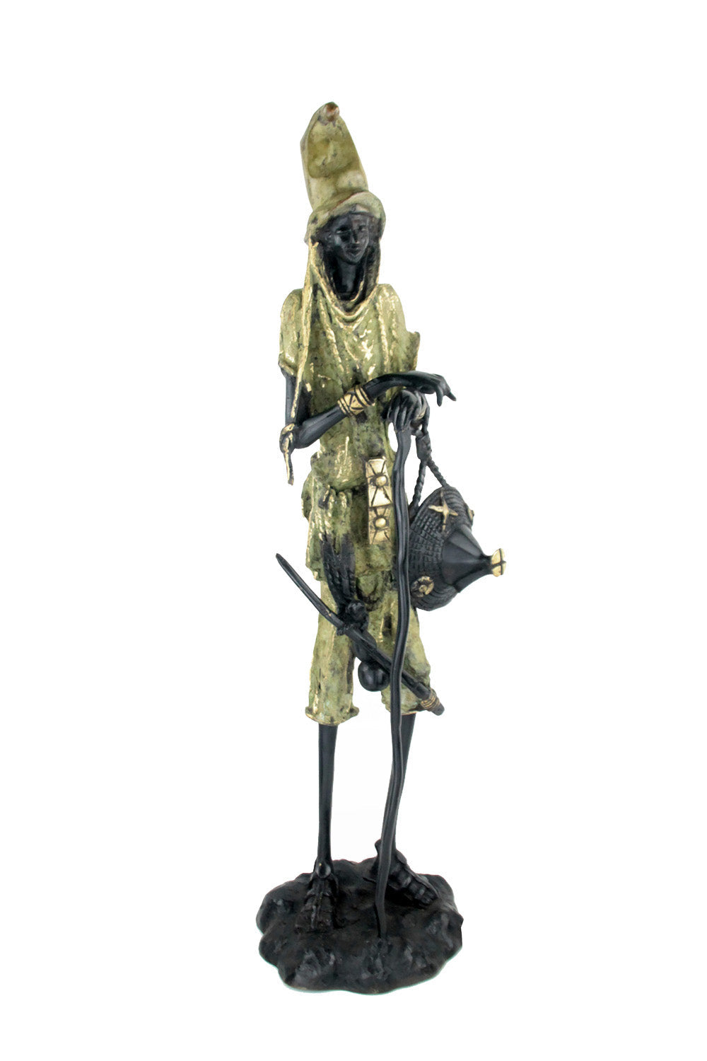 Bronze Issouf Berger Dogon 70 cm vert n°1 Bronzes d'Afrique