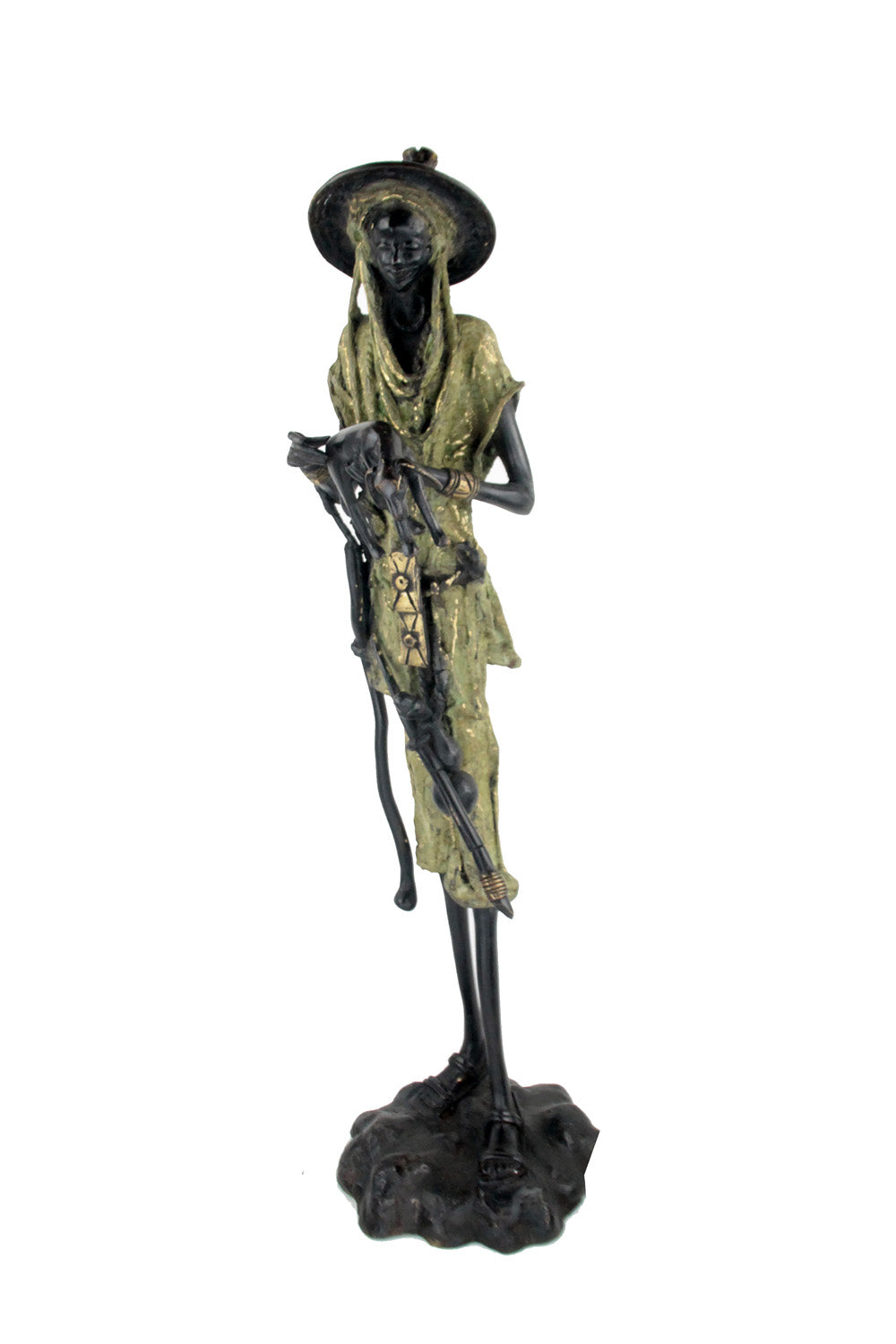 Bronze Issouf Berger Dogon 70 cm vert n°2 Bronzes d'Afrique
