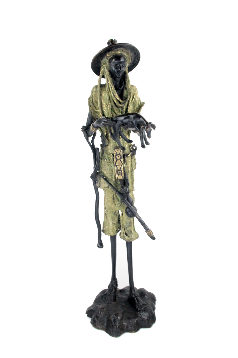 Bronze Issouf Berger Dogon 70 cm vert n°2 Bronzes d'Afrique