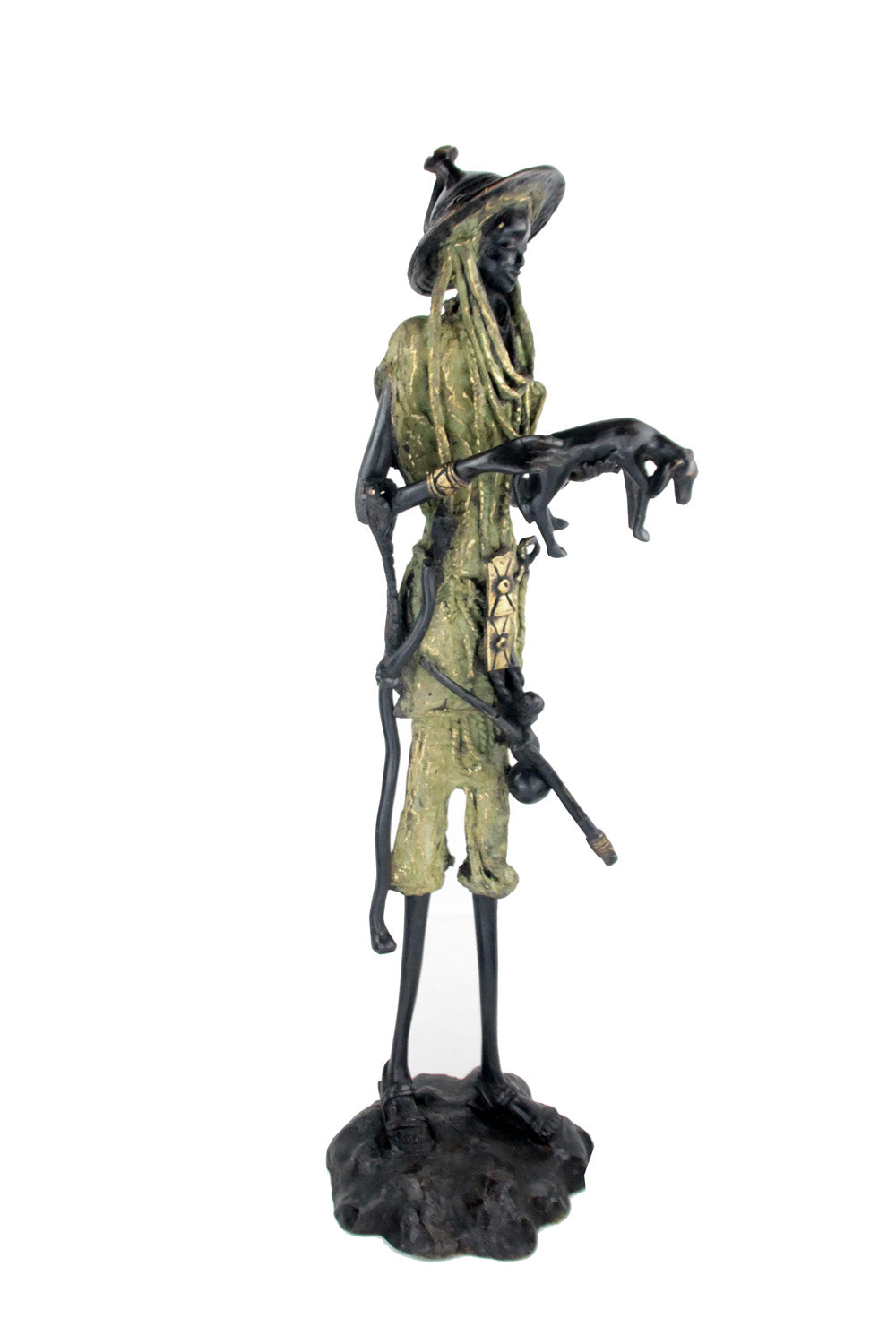 Bronze Issouf Berger Dogon 70 cm vert n°2 Bronzes d'Afrique