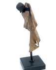 Bronze Feuille simple 45 cm vert n°3 Bronzes d'Afrique